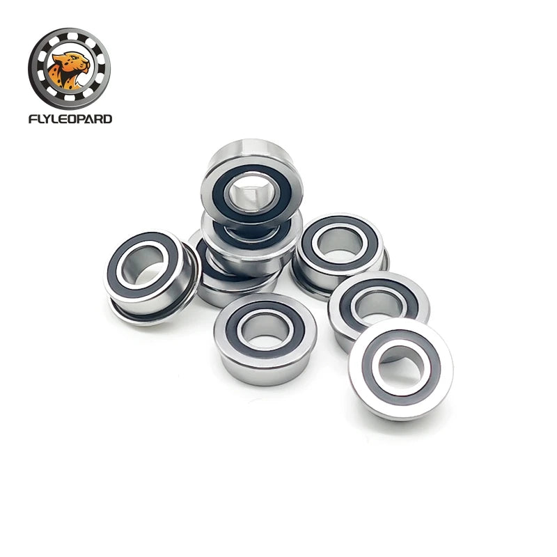 10Pcs High Precision Flange Bearings for FPV Drone Motor & 3D Printer, Sealed Deep Groove Ball Bearing F623RS F695RS MF128RS