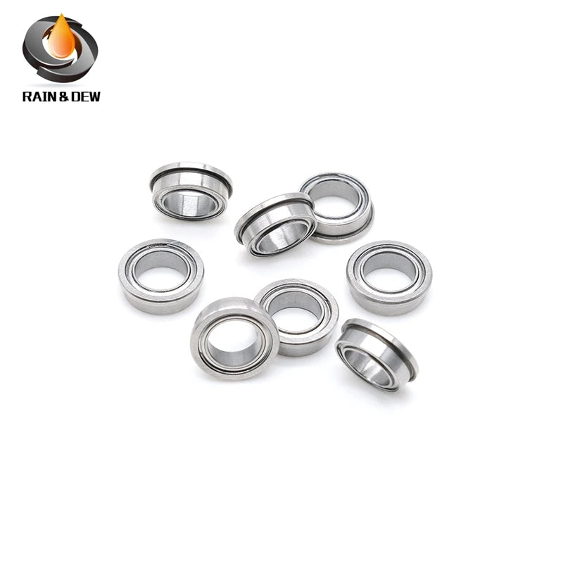 10Pcs  FR168ZZ  6.35x9.525x3.175mm,  FR144ZZ  3.175X6.35X2.779mm,   FR156ZZ 4.762X7.938X3.175mm Flange Ball Bearing ABEC-9