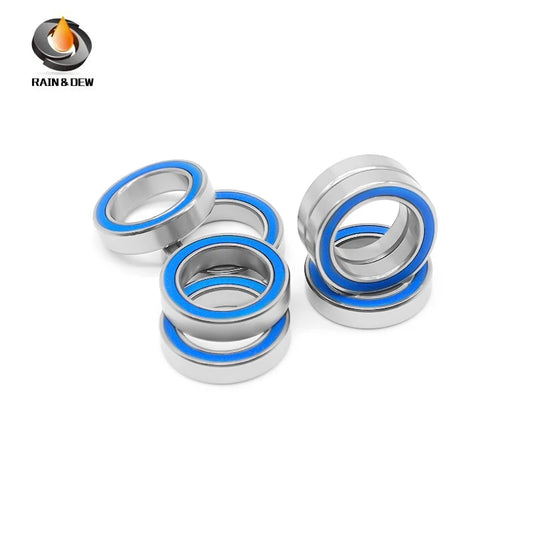 10PCS 6701RS 12X18X4 mm Bearing ABEC-7  Chrome Steel Ball Bearings With Blue Rubber Seal