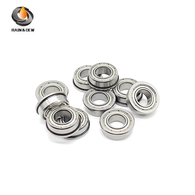 10PCS F63800ZZ 10X19X7 mm Flange Deep Groove Ball Bearing F63800 F63800Z 10x19x7mm Flanged bearing