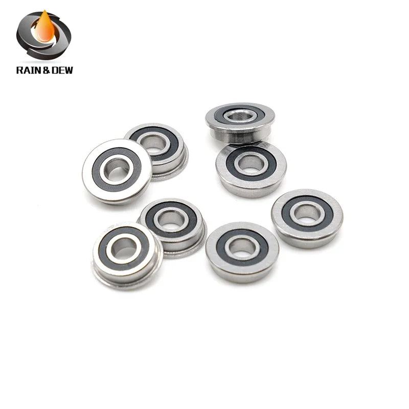 10Pcs F625 2RS Bearing 5X16X5mm  ABEC-7 Flanged Miniature F625 RS Ball Bearings F625RS For VORON