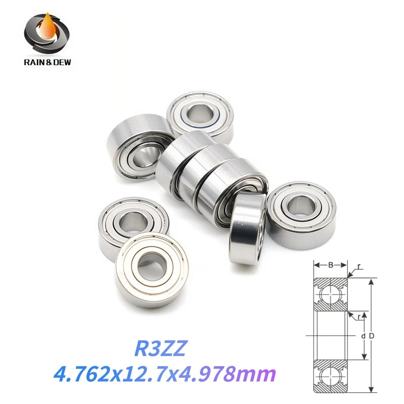 5/10pcs Inch Bearings Deep Groove Ball Bearings R2ZZ R3ZZ R4ZZ R6ZZ R8ZZ R144ZZ R166ZZ R168ZZ R1810ZZ