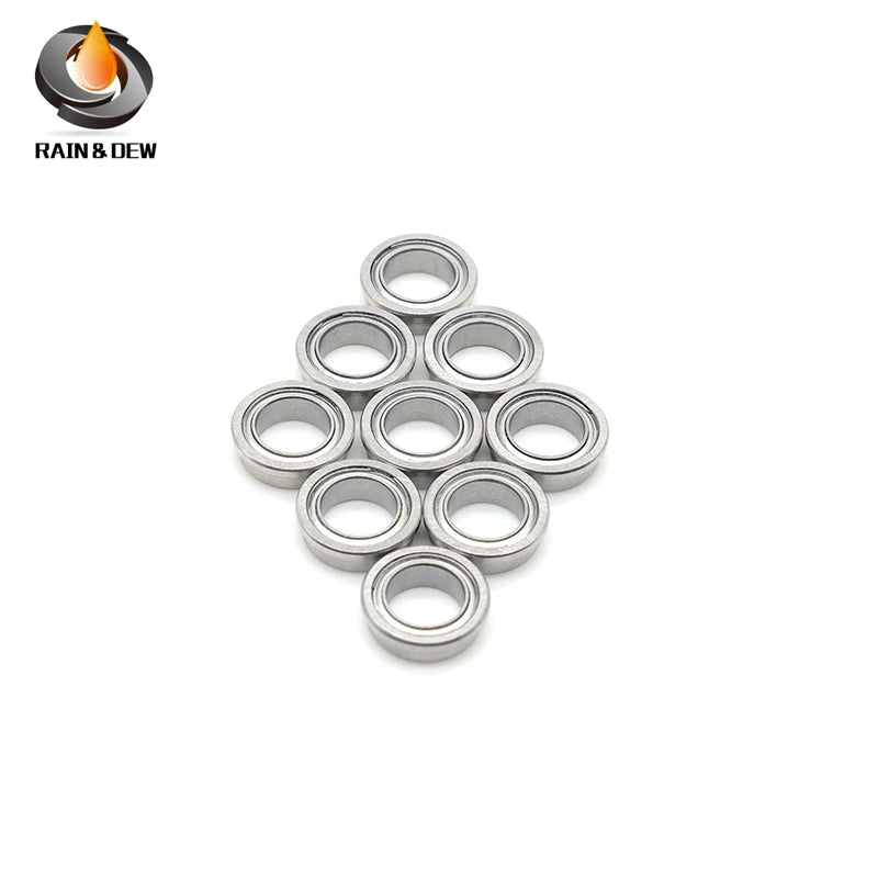 FR168ZZ Flange Bearing 6.35x9.525x3.175 mm ABEC-7 ( 10 PCS ) Inch Flanged FR168 Z ZZ Ball Bearings