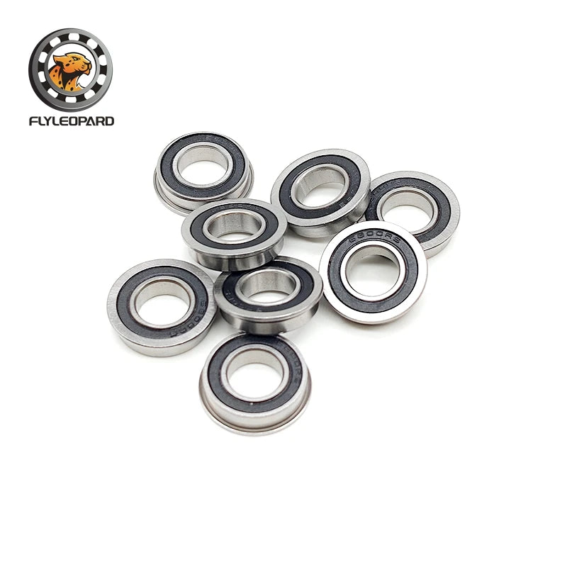 10Pcs High Precision Flange Bearings for FPV Drone Motor & 3D Printer, Sealed Deep Groove Ball Bearing F623RS F695RS MF128RS