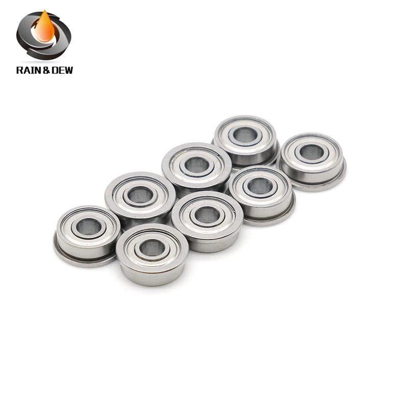 10Pcs F695ZZ  5x13x4 mm  Flange Ball Bearing ABEC-7  F695ZZ Bearing 5*13*4 mm Flanged F695Z Ball Bearings F695 ZZ