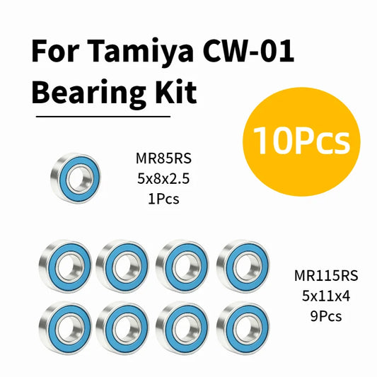 Bearing Kit for TAMIYA CW-01 RC Car Ball Bearings Set Model Car Upgrade Replacement Parts 5x8x2.5 5x11x4