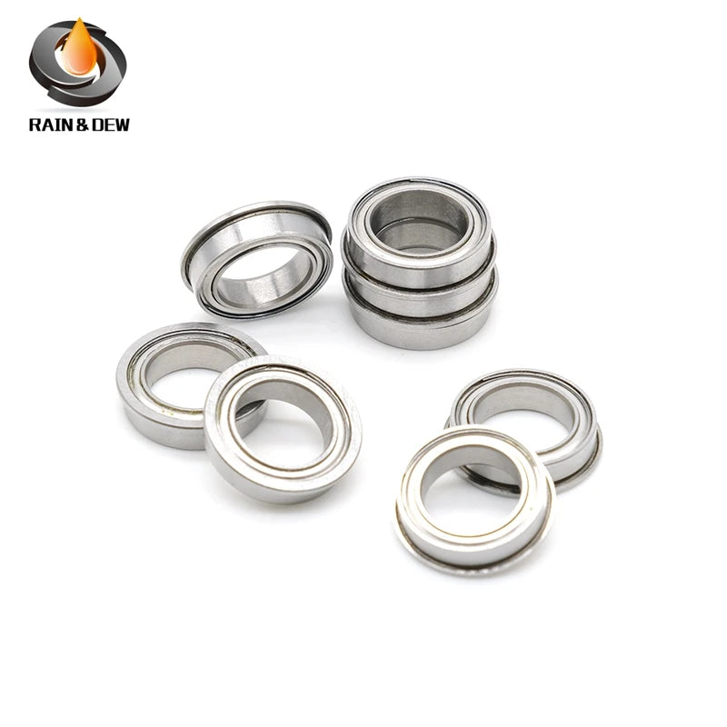 10PCS F6903ZZ Flange Bearing 17x30x7 mm Double Shielded Deep Groove Flanged F6903ZZ Ball Bearings
