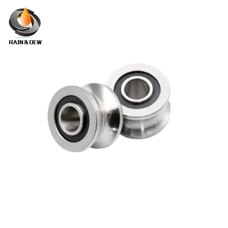 1PCS/2PCS U22 8x22.5x14.5 mm Bearing Pulley U-groove Groove Roller with 12mm Diameter Track Wheel