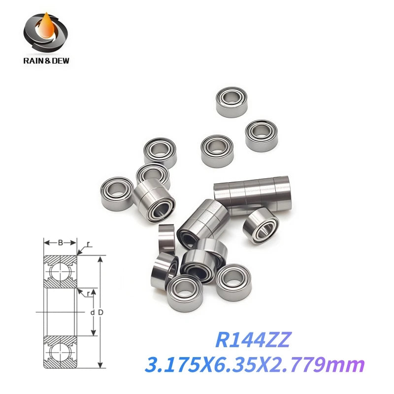 5/10pcs Inch Bearings Deep Groove Ball Bearings R2ZZ R3ZZ R4ZZ R6ZZ R8ZZ R144ZZ R166ZZ R168ZZ R1810ZZ