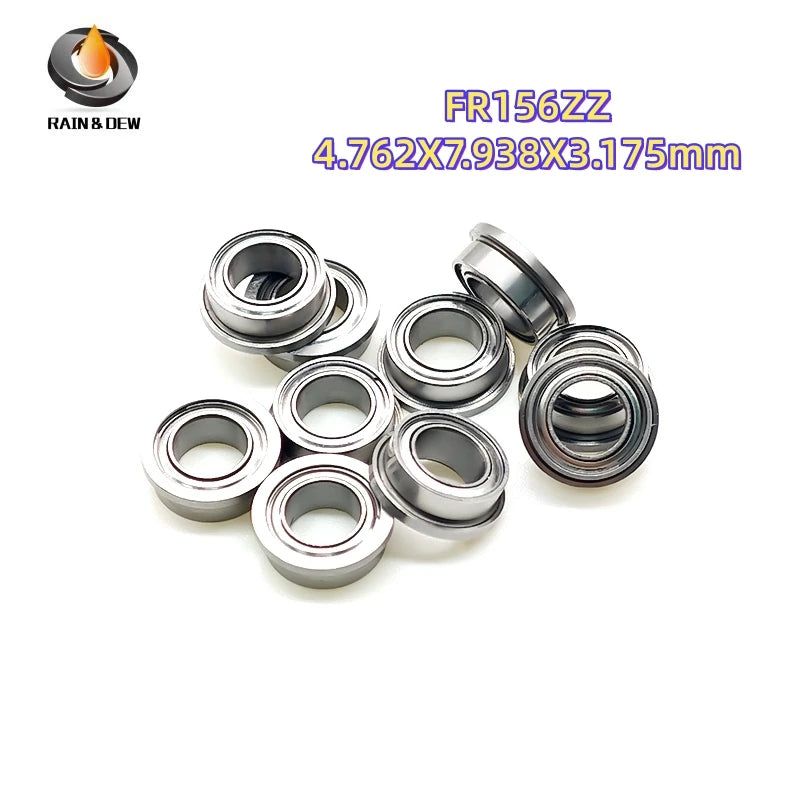 10Pcs  FR168ZZ  6.35x9.525x3.175mm,  FR144ZZ  3.175X6.35X2.779mm,   FR156ZZ 4.762X7.938X3.175mm Flange Ball Bearing ABEC-9