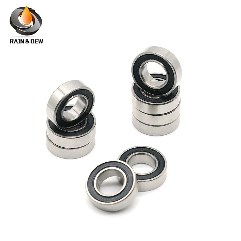 10Pcs  SR188 2RS CB ABEC7 6.35X12.7X4.762mm  Stainless Steel Hybrid Ceramic Ball Bearing 188 Ceramic Bearing For Fishing Reel