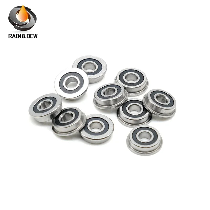 10Pcs F625 2RS Bearing 5X16X5mm  ABEC-7 Flanged Miniature F625 RS Ball Bearings F625RS For VORON
