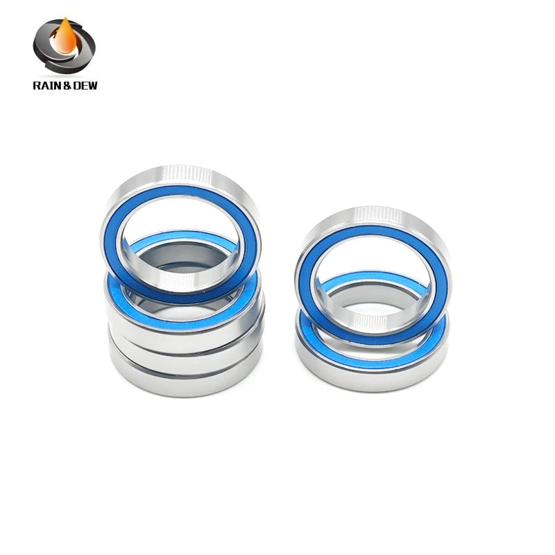 10PCS 6702RS 15X21X4 mm Bearing ABEC-7  Chrome Steel Ball Bearings With Blue Rubber Seal