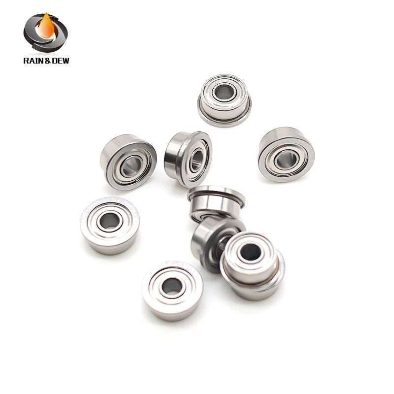 10PCS F693ZZ 3x8x4 mm Bearing ABEC-7 Flange Bearing Deep Groove Ball Mini Ball Bearing