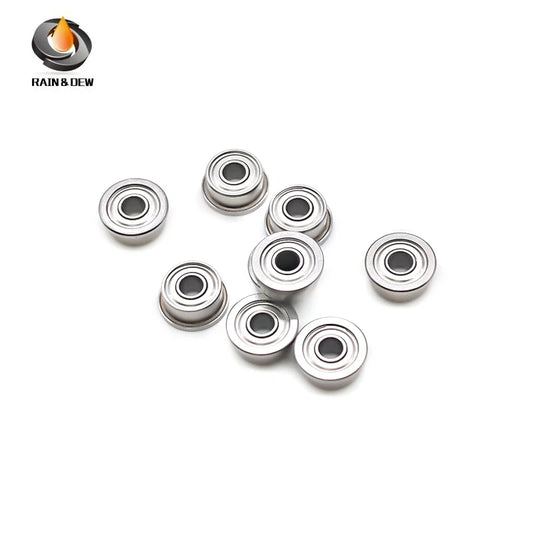 10PCS F693ZZ 3x8x4 mm Bearing ABEC-7 Flange Bearing Deep Groove Ball Mini Ball Bearing