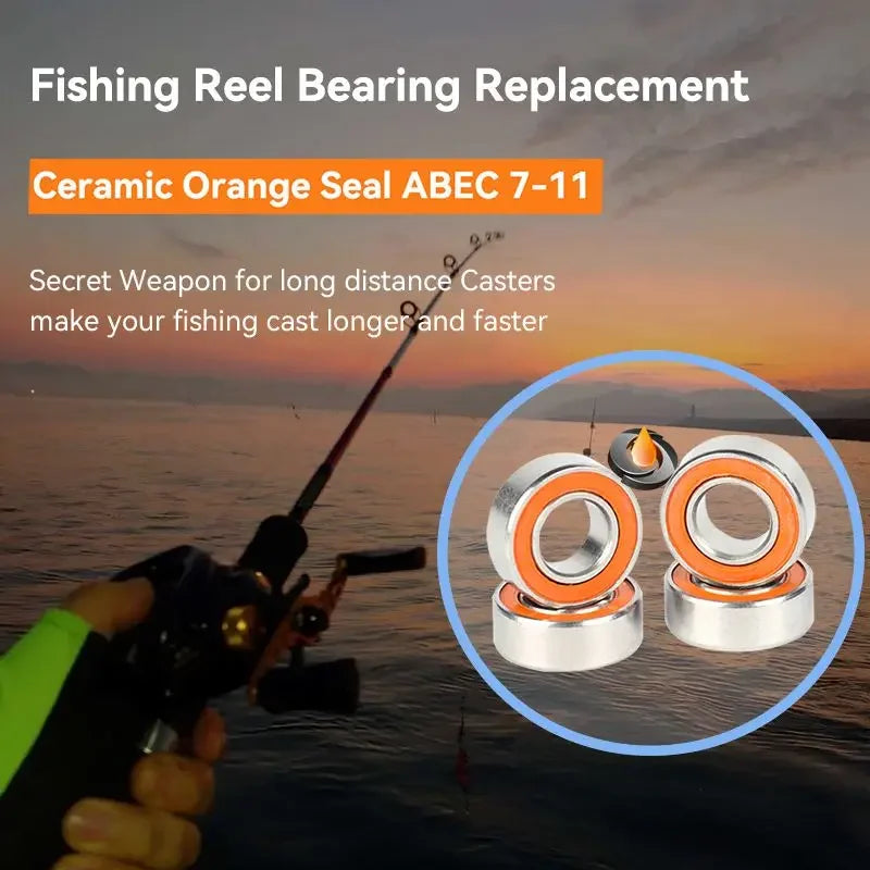 695-2RS Bearing ABEC-7 10PCS 5x13x4 mm Miniature 695RS Ball Bearings 619/5RS Z2V1 Orange Sealed bearing 695 2RS