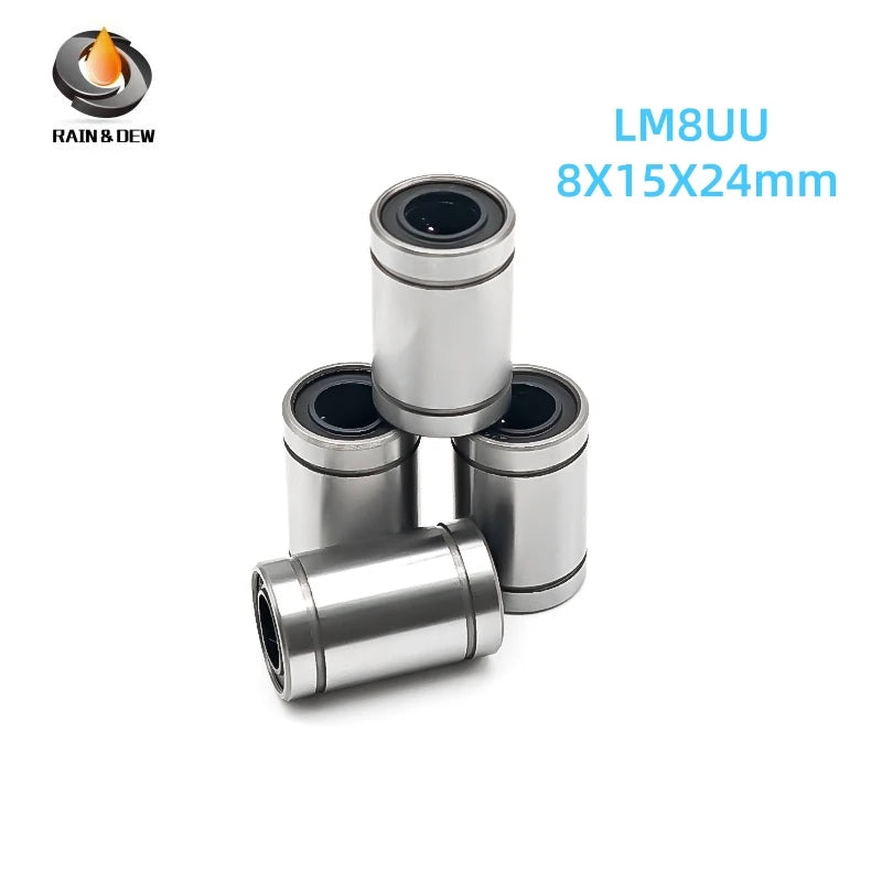 1/2P Linear Bearing LM5UU LM8UU LM10UU LM12UU LM20UU 6mm 8mm 10mm 12mm 16mm 20mm For 3D Printer CNC DIY Slide Guide Precision