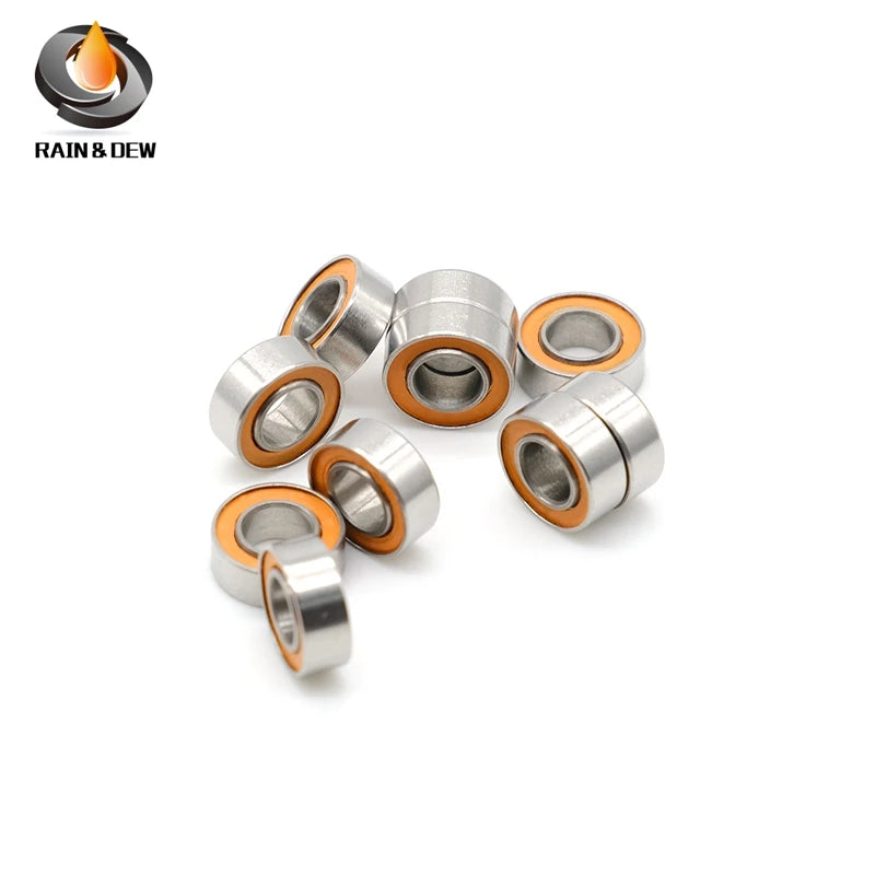1Pcs SMR 84 2RS CB ABEC-7 4X8X3 mm  Stainless Steel hybrid Si3n4 ceramic ball bearing  Without Grease Fast Turning