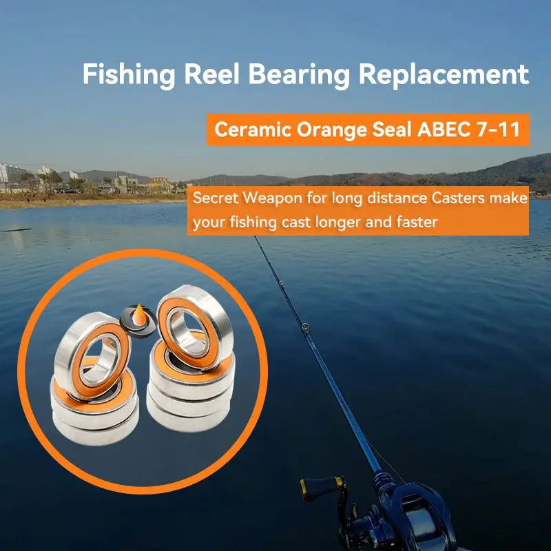 1Pcs SMR103 2RS CB 3x10x4   Stainless Steel Hybrid Ceramic  Fishing Reel Bearing 623 Without Grease Fast Turning