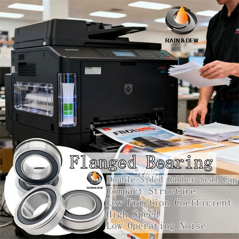 10PCS F63800ZZ 10X19X7 mm Flange Deep Groove Ball Bearing F63800 F63800Z 10x19x7mm Flanged bearing