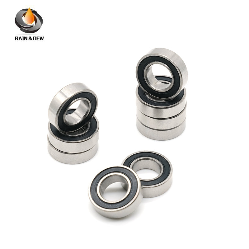 10PCS S689RS  9x17x5mm  Durable & Fully Sealed Bearing for Fishing Gear ABEC-7 Stainless Steel with Black Rubber Shield