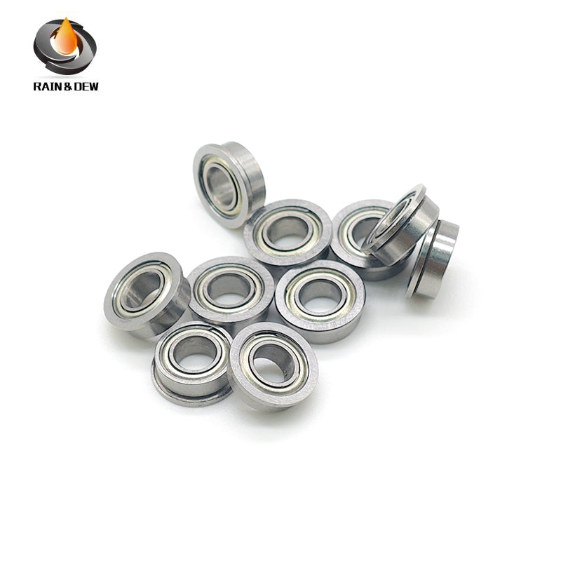 MF84ZZ Flange Bearing 4X8X3 mm 10PCS Double Shielded Bearing Steel Flanged MF84ZZ Ball Bearings