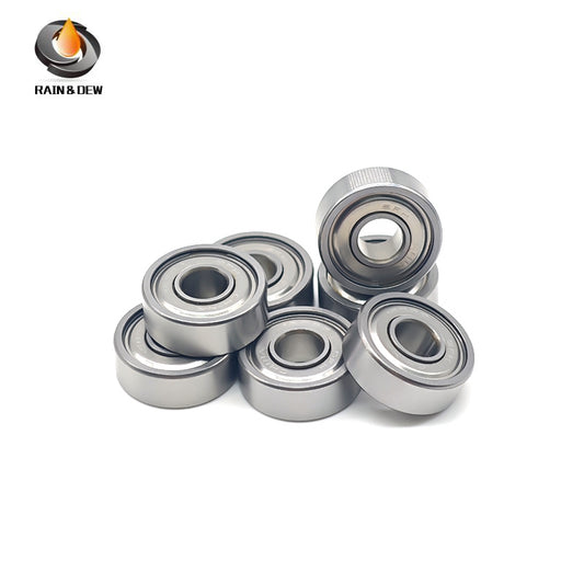 10PCS 1602ZZ Bore Miniature Deep Groove Ball Bearing with Dual Rubber Seals (ZZ) for High-Speed Applications - Metric: 6.35mm x 17.463mm x 6.35mm