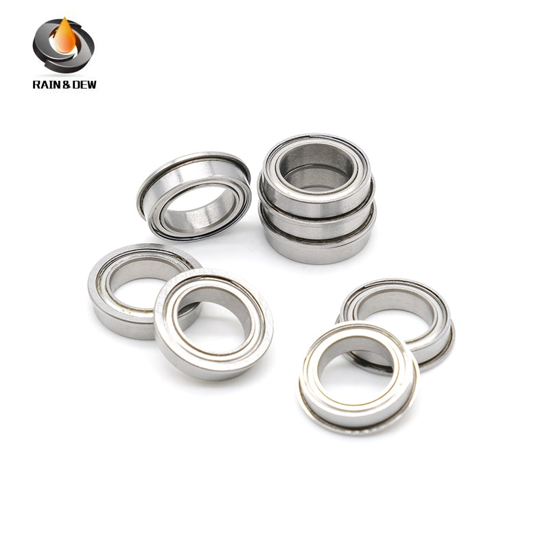 10PCS Flange Bearing  F6700ZZ Flange Bearing 10X15X4mm ABEC-7 Double Shielded