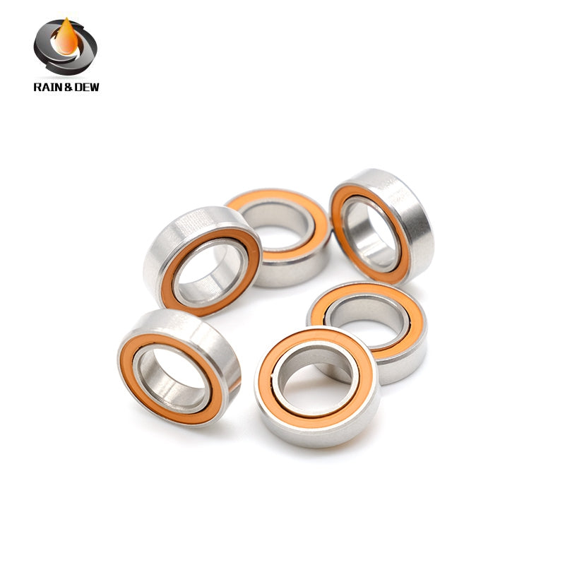 10Pcs SMR148RSCB  8*14*4mm  Stainless Steel hybrid Si3N4 ceramic ball bearing Without Grease Fast Turning  ABEC-7