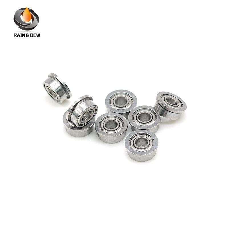 10Pcs FR2-5ZZ Flange Bearing 3.175X7.938X3.571mm ABEC-7 Inch Flanged FR2-5ZZ Ball Bearings