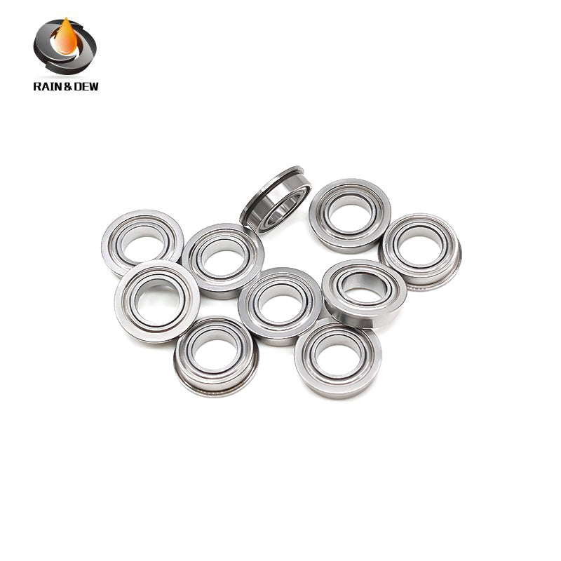 10PCS MF148ZZ Miniature Flange Bearings 8X14X4 mm Double Metal Shielded for Secure & Easy Mounting
