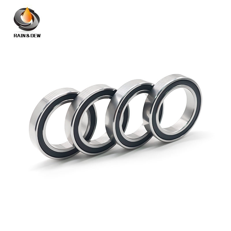 6PCS High-Precision ABEC-7  S6805RS  25x37x7mm Stainless Steel Body & Black Rubber Seals for Fishing Equipment