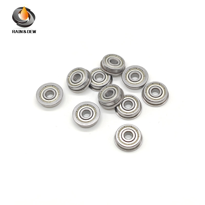 10PCS F624ZZ Flanged Ball Bearings 4X13X5 mm Double Shielded  High Precision for 3D Printer & CNC Parts
