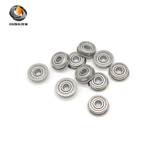 10PCS F624ZZ Flanged Ball Bearings 4X13X5 mm Double Shielded  High Precision for 3D Printer & CNC Parts