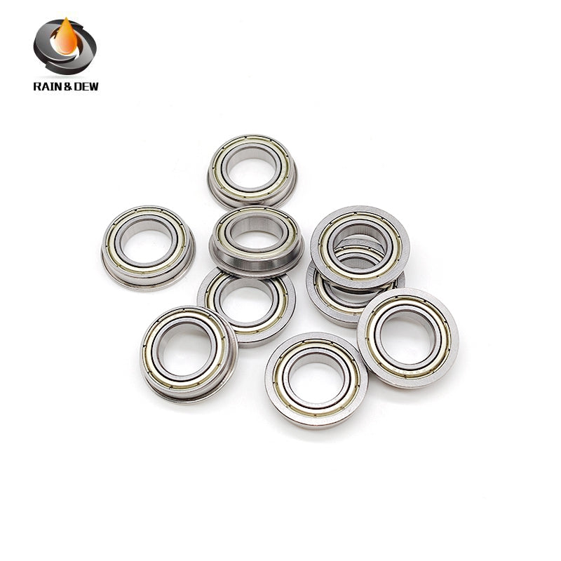 10PCS Precision F6802ZZ Flanged Bearing 15X24X5 mm Double Shielded, Chrome Steel, for Easy Mounting & Positioning in CNC, 3D Printers & Small Mechanisms