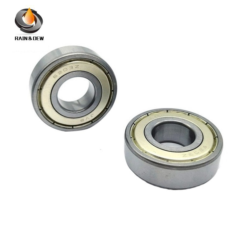 2PCS 6203ZZ ABEC-7 ball bearings (17x40x12mm). These deep groove, ZZ-shielded bearings are reliable components for various mechanical and industrial uses.