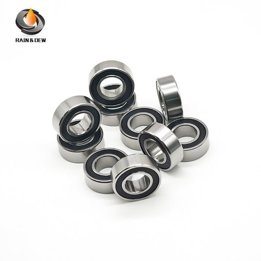 10PCS S687RS  7x14x5mm Durable & Fully Sealed Bearing for Fishing Gear ABEC-7 Stainless Steel with Black Rubber Shield