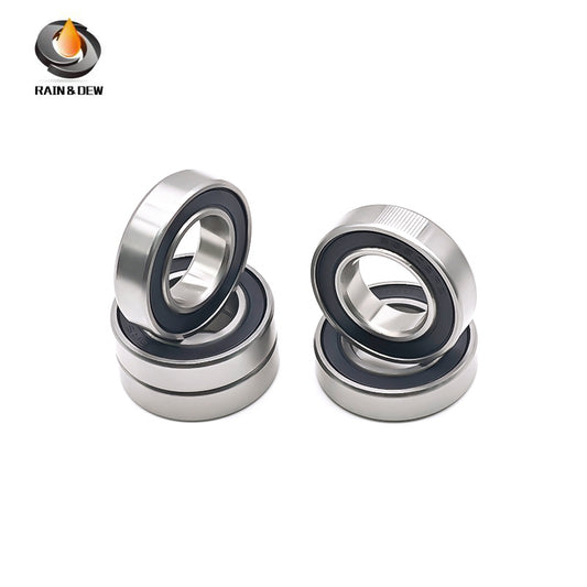 10PCS S6902RS  15x28x7mm Durable & Fully Sealed Bearing for Fishing Gear ABEC-7 Stainless Steel with Black Rubber Shield