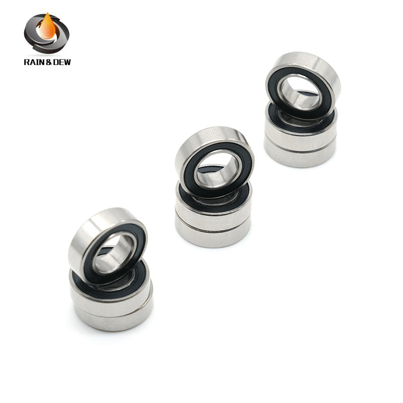 10PCS S688RS  8x16x5mm  Durable & Fully Sealed Bearing for Fishing Gear ABEC-7 Stainless Steel with Black Rubber Shield