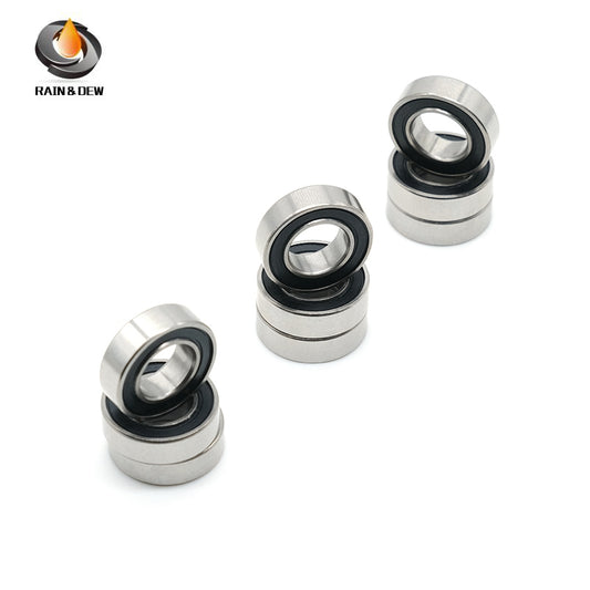 10PCS S689RS  9x17x5mm  Durable & Fully Sealed Bearing for Fishing Gear ABEC-7 Stainless Steel with Black Rubber Shield