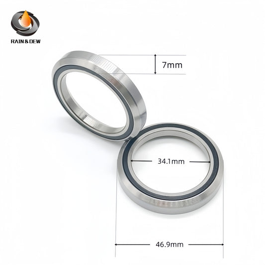 6PCS MH-P22  34.1X46.9X7 mm Bicycle Headset Bearing 45/45 Degree Chrome Steel Tapered Upper Lower Tapered Parts Repair