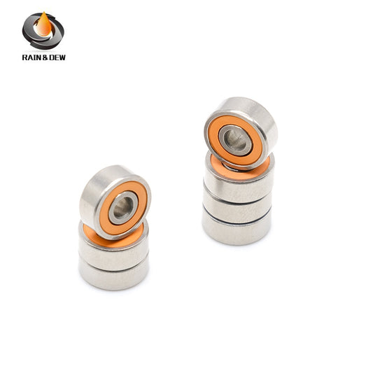 10Pcs SMR104RSCB 4*10*4mm  Stainless Steel hybrid Si3N4 ceramic ball bearing Without Grease Fast Turning  ABEC-7