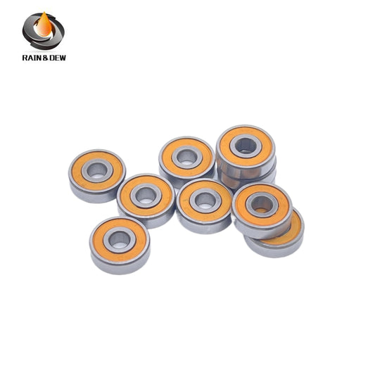10PCS 625RS-Orange  Bearing ABEC-7 5x16x5 mm  Miniature 625-2RS Ball Bearings