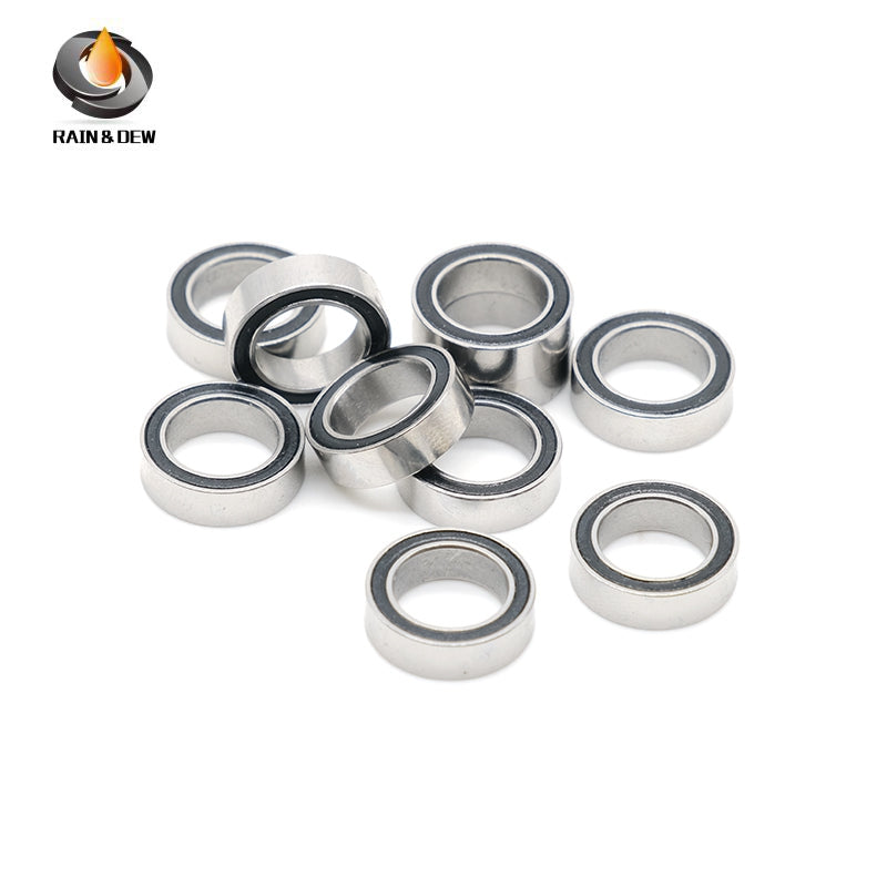 10PCS SMR126RS  6x12x4mm Bearing  ABEC-7  Stainless Steel Ball Bearings Black Rubber Sealed For Fishing or Tiny Model Toys