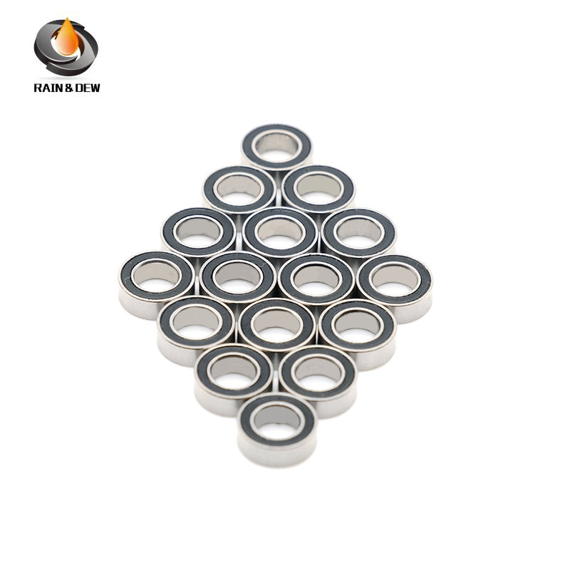 10PCS SMR104RS	4x10x4mm Bearing  ABEC-7  Stainless Steel Ball Bearings Black Rubber Sealed For Fishing or Tiny Model Toys
