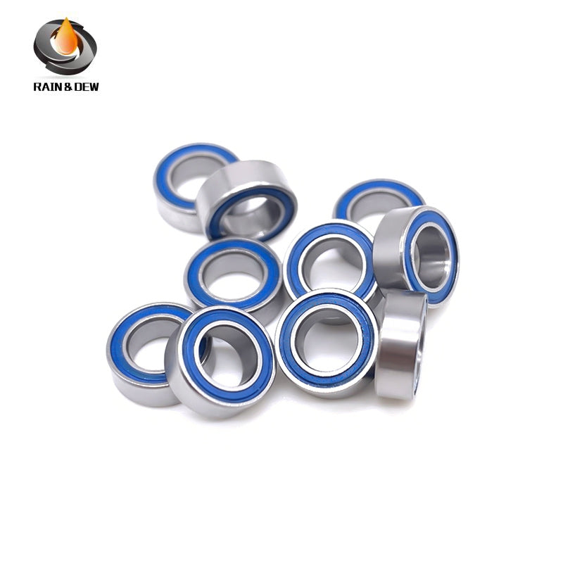 MR74RS-Blue Bearing ABEC-7 (10PCS) 4X7X2.5 mm Miniature MR74-2RS Ball Bearings Blue Rubber Sealed