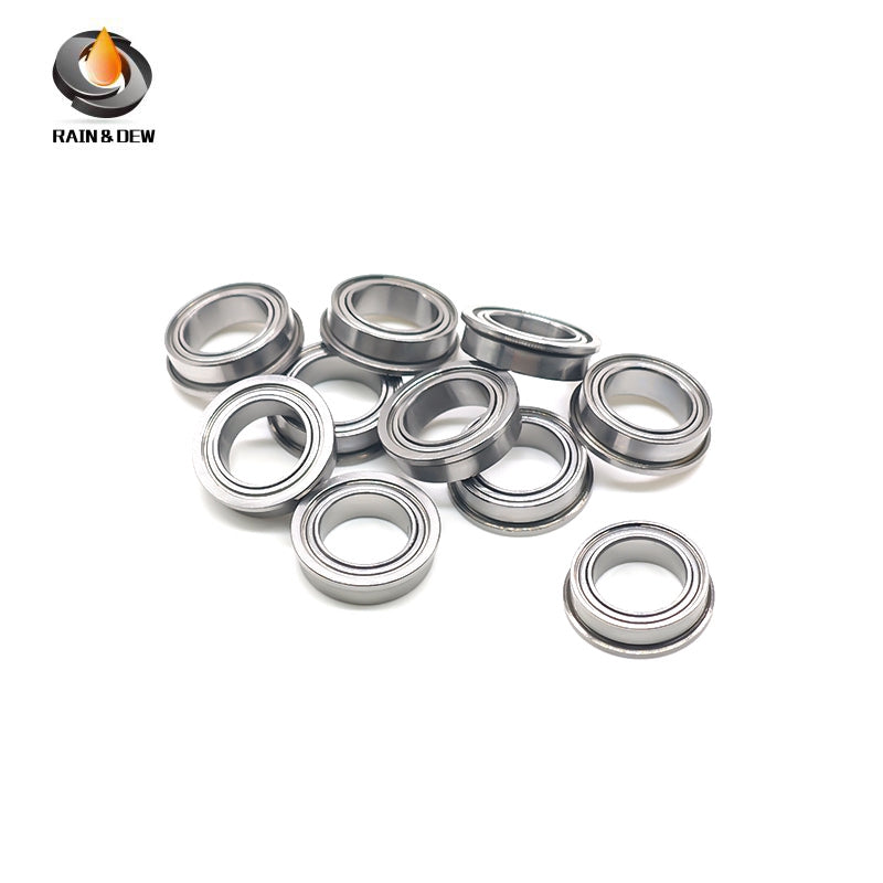 10PCS MF128ZZ Miniature Flange Bearings 8X12X3.5 mm Double Metal Shielded for Secure & Easy Mounting