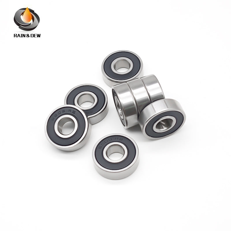 10PCS S608RS  8x22x7mm Durable & Fully Sealed Bearing for Fishing Gear ABEC-7 Stainless Steel with Black Rubber Shield