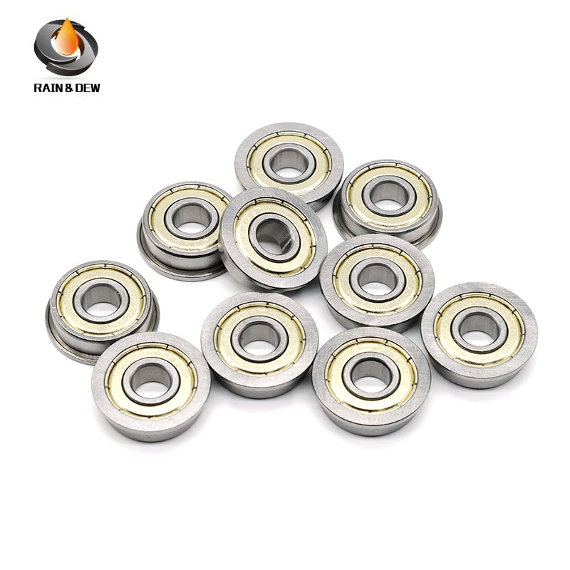 10PCS F609ZZ Flanged Ball Bearings 9X24X7 mm Double Shielded  High Precision for 3D Printer & CNC Parts