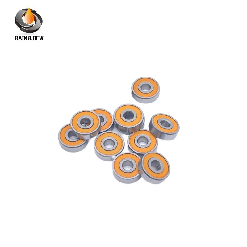 10PCS 625RS-Orange  Bearing ABEC-7 5x16x5 mm  Miniature 625-2RS Ball Bearings